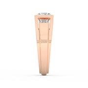 2Ct Princess Cut Moissanite Men’s Solitaire Ring 14K Yellow Gold Plated